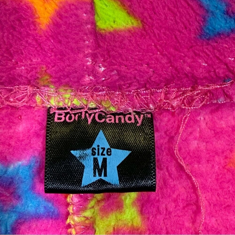 Body Candy, Colorful Star Print Fuzzy Pants. Size Medium. Good used condition! - Picture 4 of 5